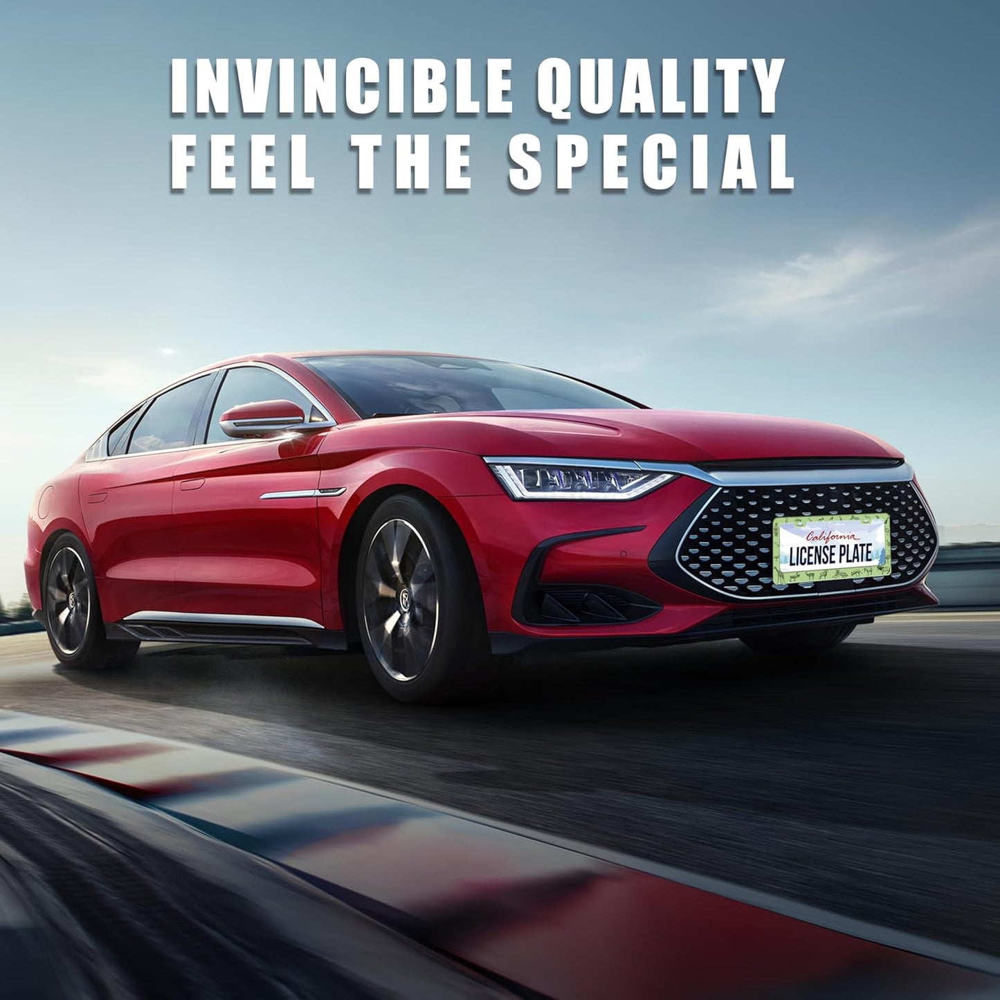 Personalized License Plate Frame Animals Stainless Steel Accessory Wolf Deer Horse Tiger Holder Funny Car Decorative 2 Holes Screws Fits Us Standard License Plates 12.2 X 6.3 in for Men Women