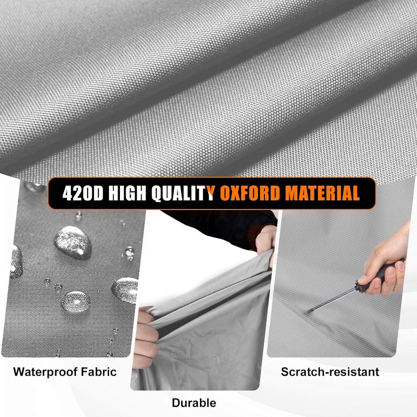 Car Cover Mini Excavator 2000lbs, Compatible with Bobcat E10/Kubota K008-3/Caterpillar 300.9D/Takeuchi TB210R/Yanmar Vio10-2, 420D Heavy Duty Oxford