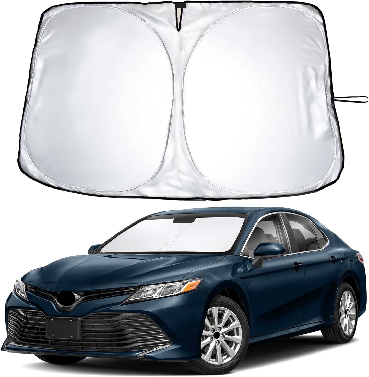 Econour Windshield Sun Shade for 2012-2017 Toyota Camry Custom Fit Sun Shield Screen Foldable Sun Visor Protector Blocks UV Rays Keep Your Car Cooler