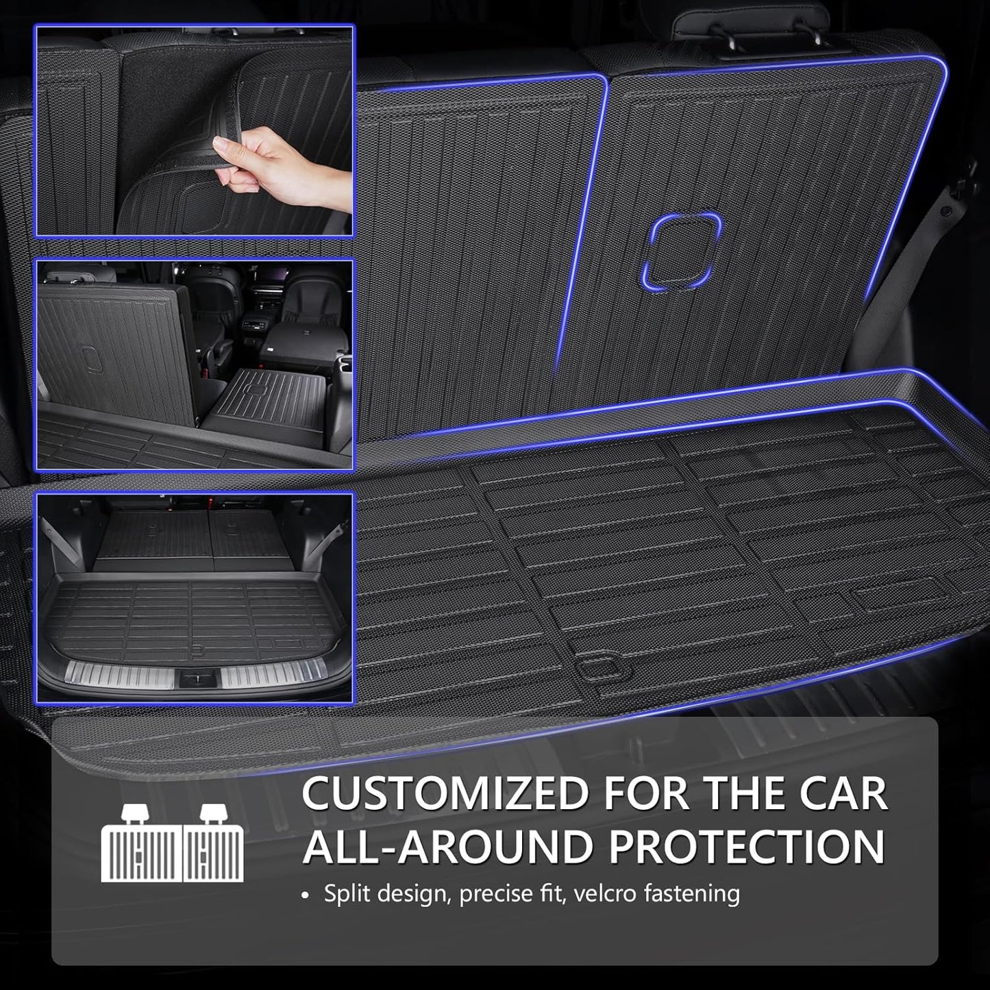 KELCSEECS® Floor Mats & Cargo Liner with Seatback Mats Custom for 2021-2026 Buick Envision,All Weather Protection TPE Floor Liners Full Set Envision Accessories Black