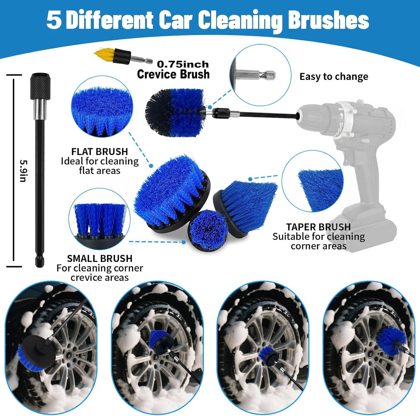 Car Detailing Kit,36pcs Car Detailing Brush Set,Car Cleaning Kit with Professional Car Detailing Brush Set,Auto Detailing Brush Set,Car Wash Kit,Car Detailing Kit Interior Exterior Wheels Cleaner
