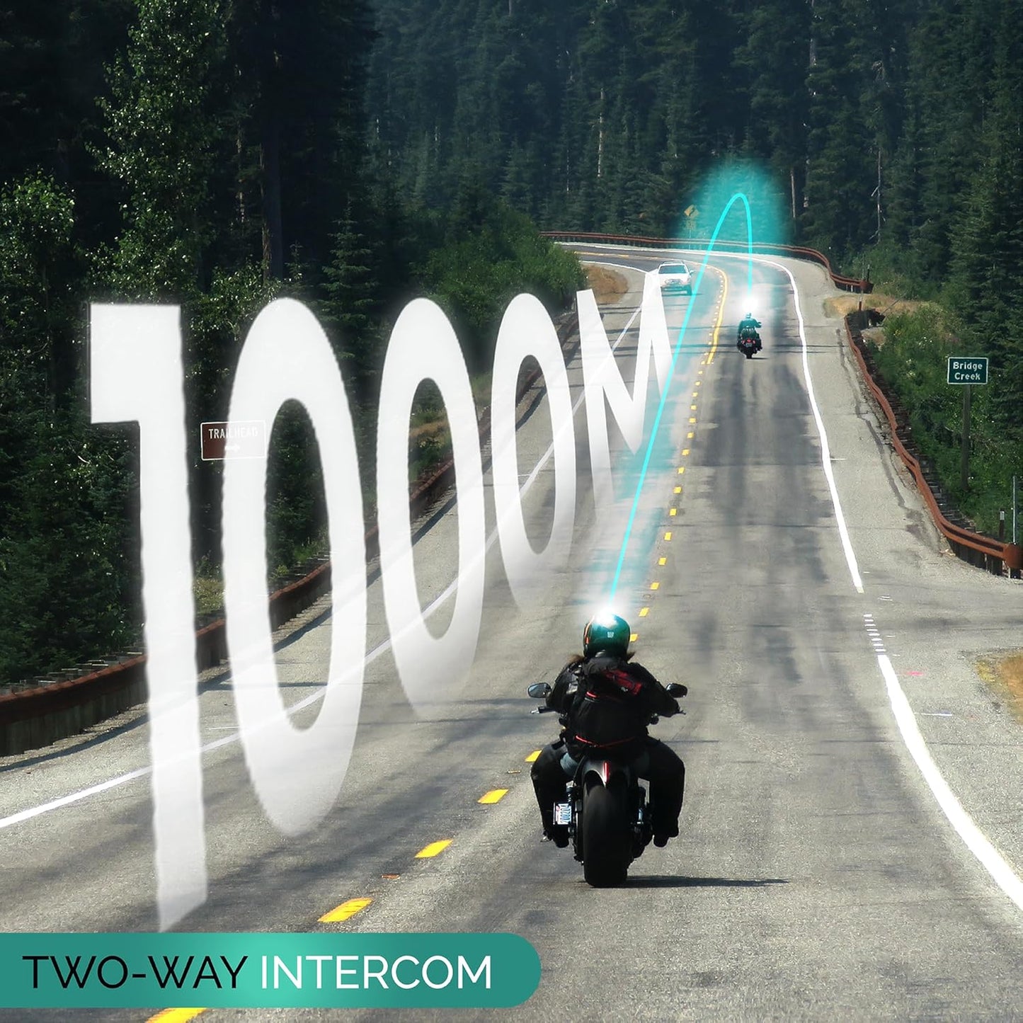 V8 Motorcycle Bluetooth Headset, Helmet Intercom with FM and Music Sharing Noise Cancelling DSP&CVC HiFi Stereo 1000M to 2000M Intercomunicador Moto (Dual Pack, 2X)