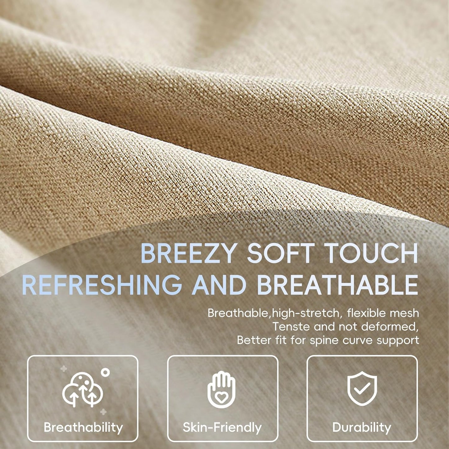 BABYBLU Linen Car Seat Cover for Cars - Durable & Non-Slip - Front Car Seat Protector Covers for Most Automotive, Vans, SUVs, Trucks