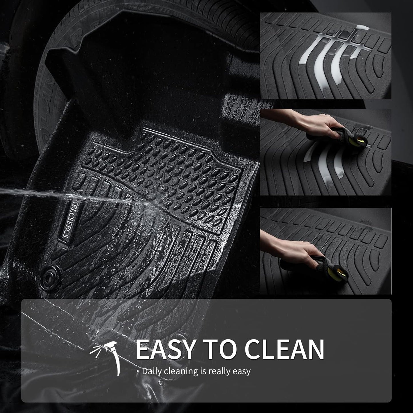 KELCSEECS Floor Mats & Cargo Liner Custom for Audi Q5 (Not for Q5 PHEV Models) 2024 2023 2022 2021 2020 2019 2018 Car Mats Automotive Cargo Mat Floor Liners Trunk Mat Q5 All Weather Trunk Liner