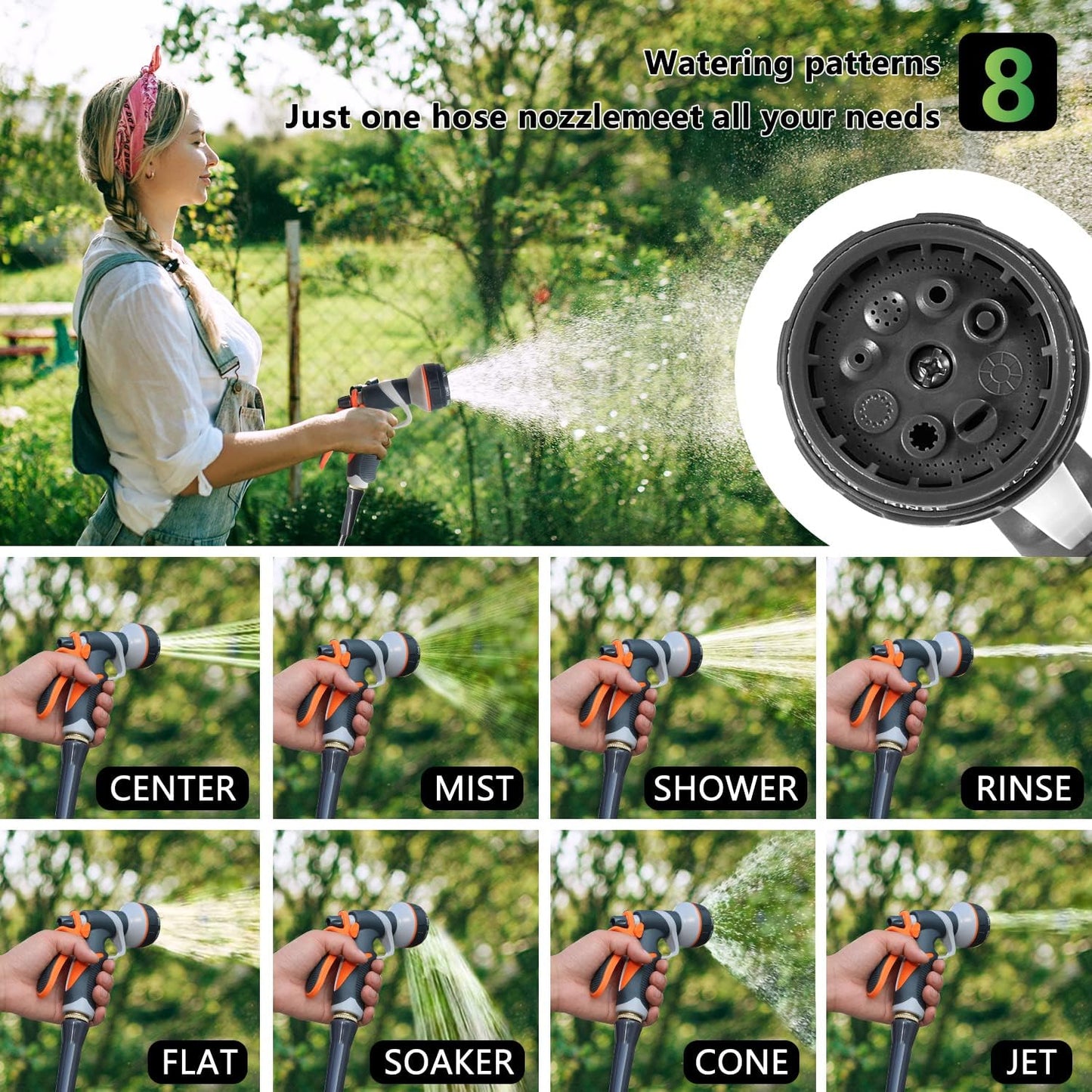 Lightweight Stainless Steel Garden Hose 25Ft – Kinkless Flexible Metal Water Hose - Thorn Proof Steel Hose with Solid Fittings for Garden, Outdoor Use (25ft)
