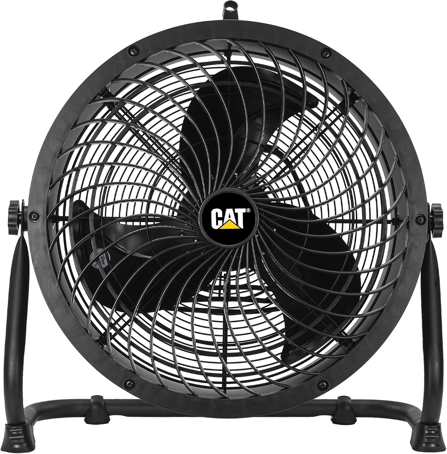 CAT by CATERPILLAR HVD-18AC - 18-inch High-velocity Drum Air Circulator Fan with 360-degree Pivoting Head and Dual Ball Bearing 4-speed Motor, Black…