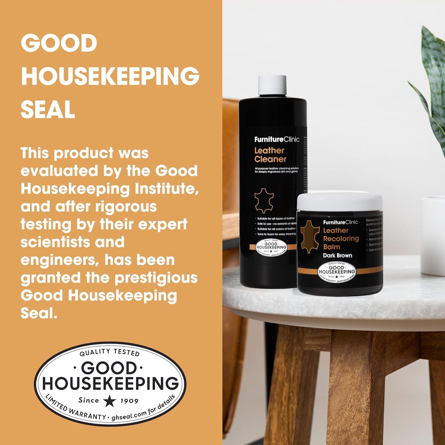 Furniture Clinic Leather Easy Restoration Kit | with Leather Recoloring Balm, Cleaner, Sponge, and Cloth | Leather Repair Kit for Scratched and Faded Furniture (Light Grey)