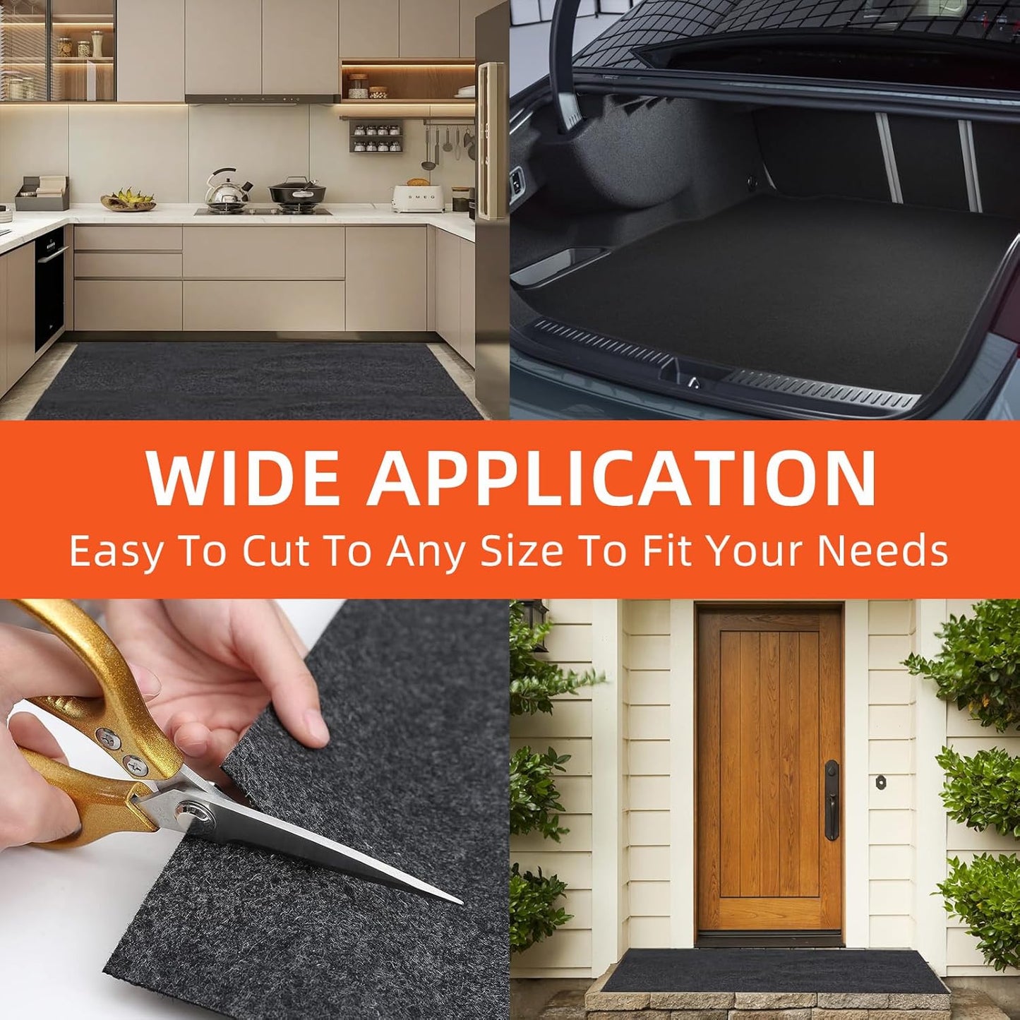 Garage mats for Floor Upgraded, 17 x 7.4 Ft, Garage Floor mats for Under car, Oil Spill mat, Absorb Oil Quickly，Reusable, Protects Floor 3mm TPR Non-Slip Thickening