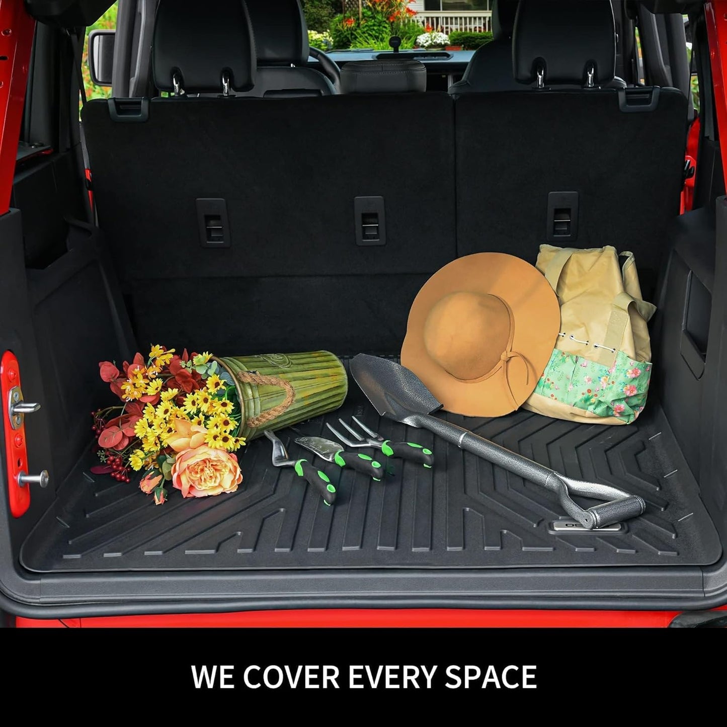 OEDRO Cargo Trunk Liner Fit for 2010-2017 Chevrolet Equinox/GMC Terrain, All Weather Custom Fit Anti-Slip Cargo Mat, Black