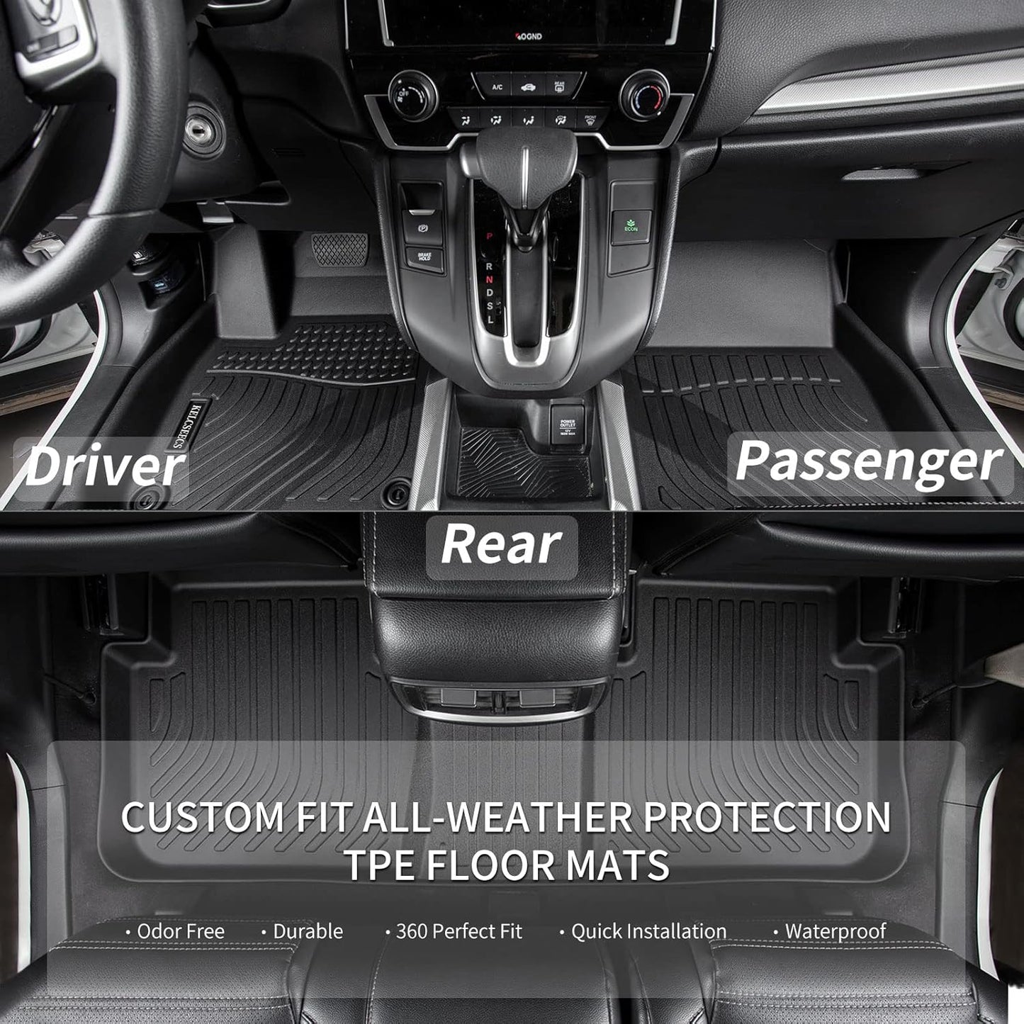 KELCSEECS Floor Mats & Cargo Liner Full Set Custom for 2025 2024 2023 Hyundai Ioniq 6 Car Mats Automotive Cargo Mat Floor Liners Trunk Liner Hyundai IONIQ 6 All Weather Trunk Mat Accessories Black