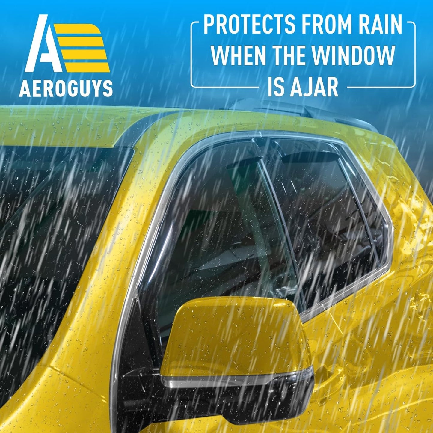 Extra Durable Window Deflectors in-Channel Window Visors Rain Guards Fit for Chevrolet (Chevy) Traverse 2018-2023, Sun Visors, Wind Vent for Shades, Exterior Car Accessories - 4pcs. AG0868