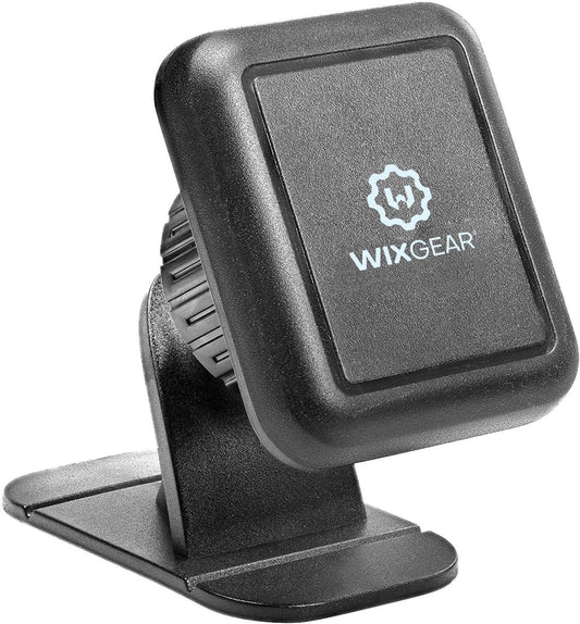 WixGear Magnetic Phone Mount, Universal Stick On Dashboard Magnetic Car Mount Holder, for Cell Phones with Fast Swift-snap Technology