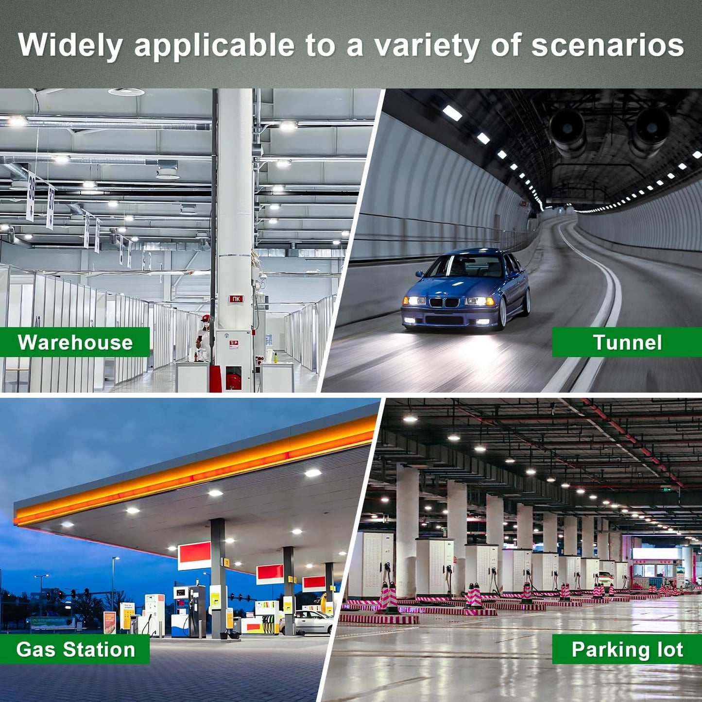 80W/60W/40W Power Selectable LED Canopy Garage Light with 3CCT (3500K/4000K/5000K), LED Parking Garage Lights 90-277V IP65 Commercial Residential Lights DLC (40W/ 60W/80W Power Selectable -1 Pack)