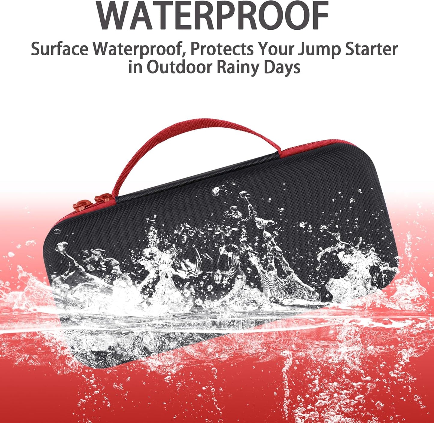 Aenllosi for HULKMAN Alpha85/Alpha85S/Alpha Pro Jump Starter Hard Carrying Case, Black+Red (Case Only)