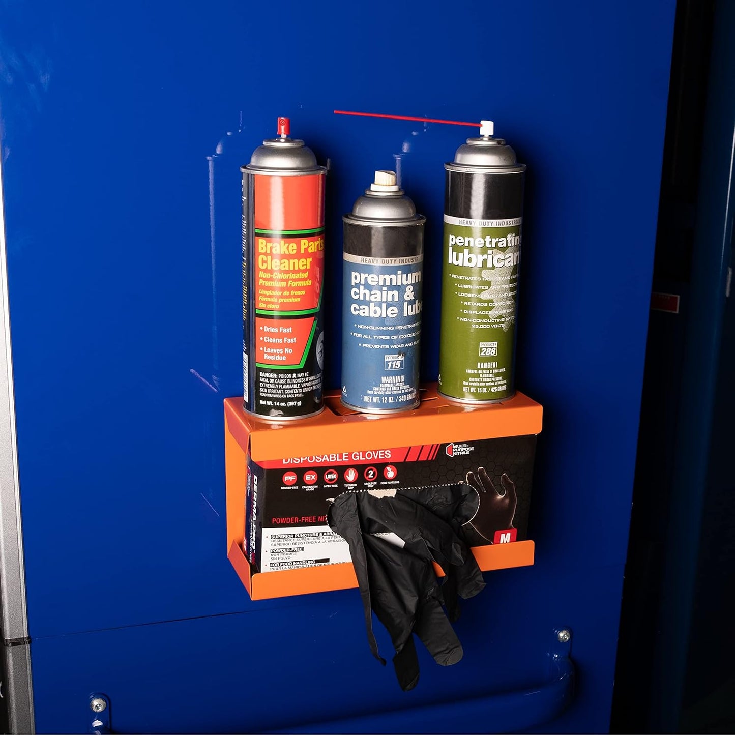 OEMTOOLS 23126 Orange Magnetic Glove Dispenser, Disposable Gloves Box Holder, Magnetic Glove Box Holder for Wall Mount