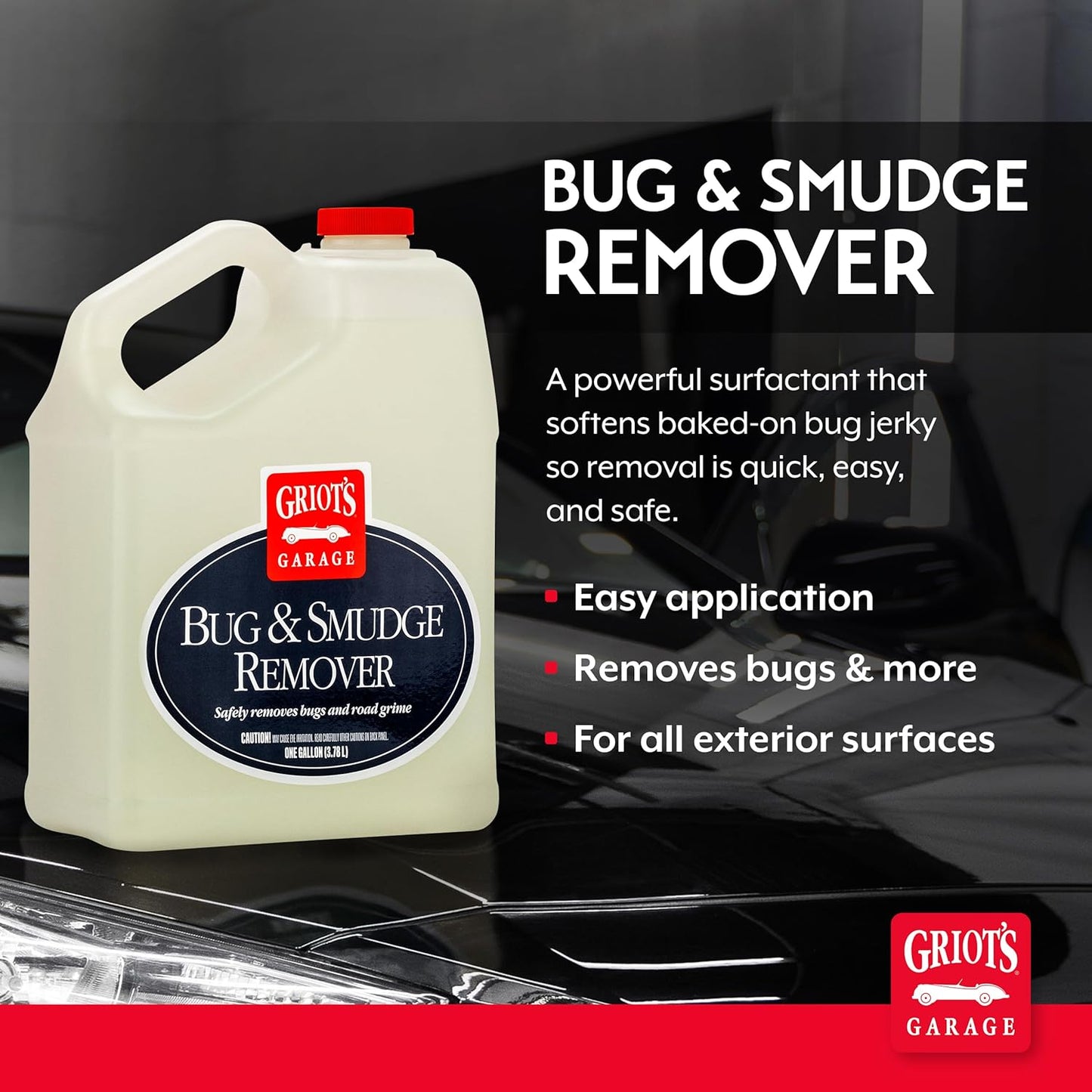 Griot's Garage Smudge Remover, Car Cleaning Spray for Spot Removal, Works on All Exterior Surfaces, Releases Smudges, Oil, Grime, and Scuffs, One Gallon