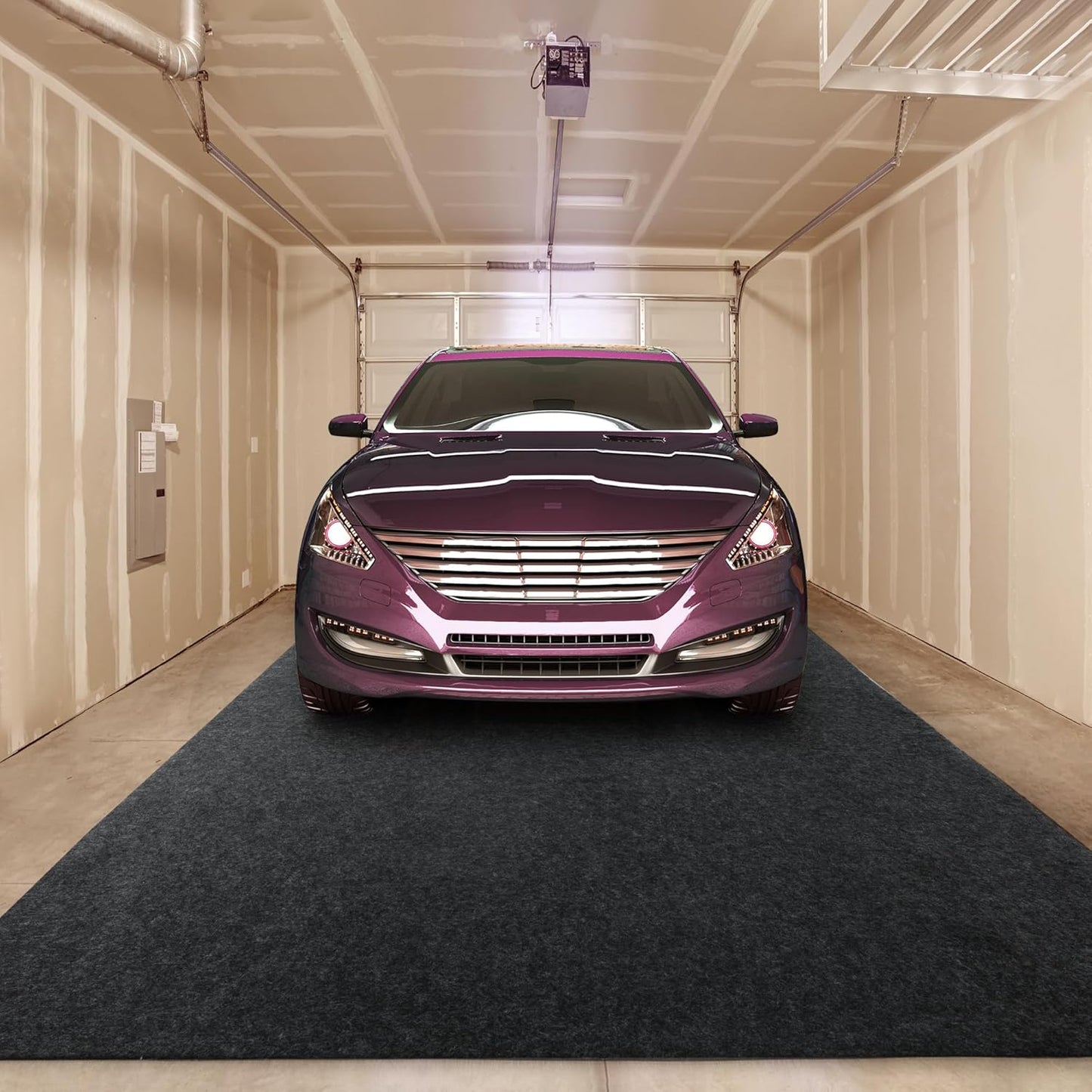 HOMBYS Extra Large Garage Floor Mat for Under Car,Floor Mats for Garage with Rubber Backing,Non Slip Garge Rug,Waterproof Backing Garage Carpet,Motorcycle Absorbent Oil Spill Mat,7'9"x16'