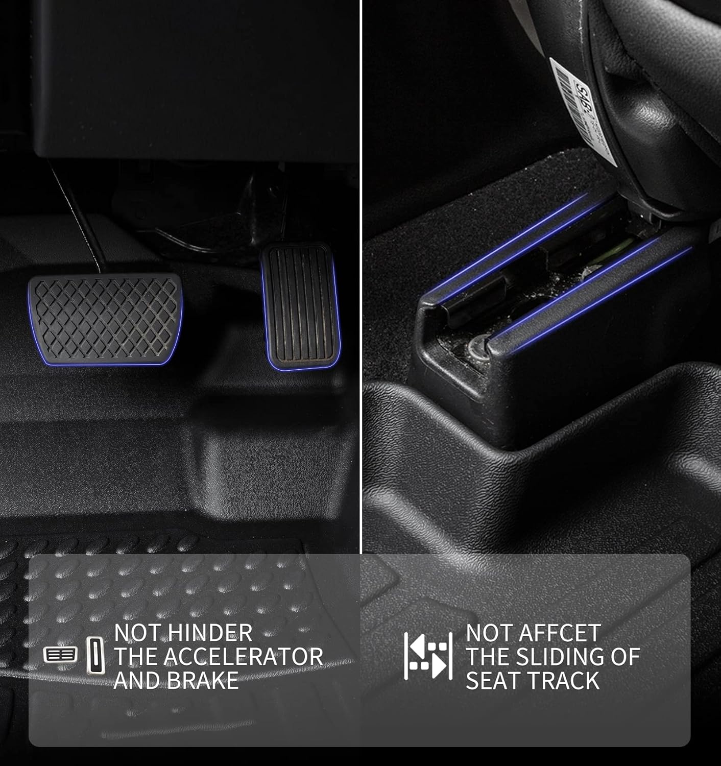 KELCSEECS® Floor Mats Custom for Kia Forte 2024 2023 2022 2021 2020 2019 All-Weather Protection Mats TPE Non-Slip Automotive Floor Liners Front Row and Second Row Full Set Accessories Liners