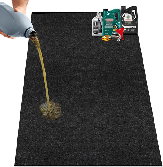 36" x 60" Oil Drip Mat for Garage Driveway, Reusable Rubber Floor Oil Spill Leak Absorbent Pads for Motorcycle Car Oil Leak Stain Resistant(1pcs)