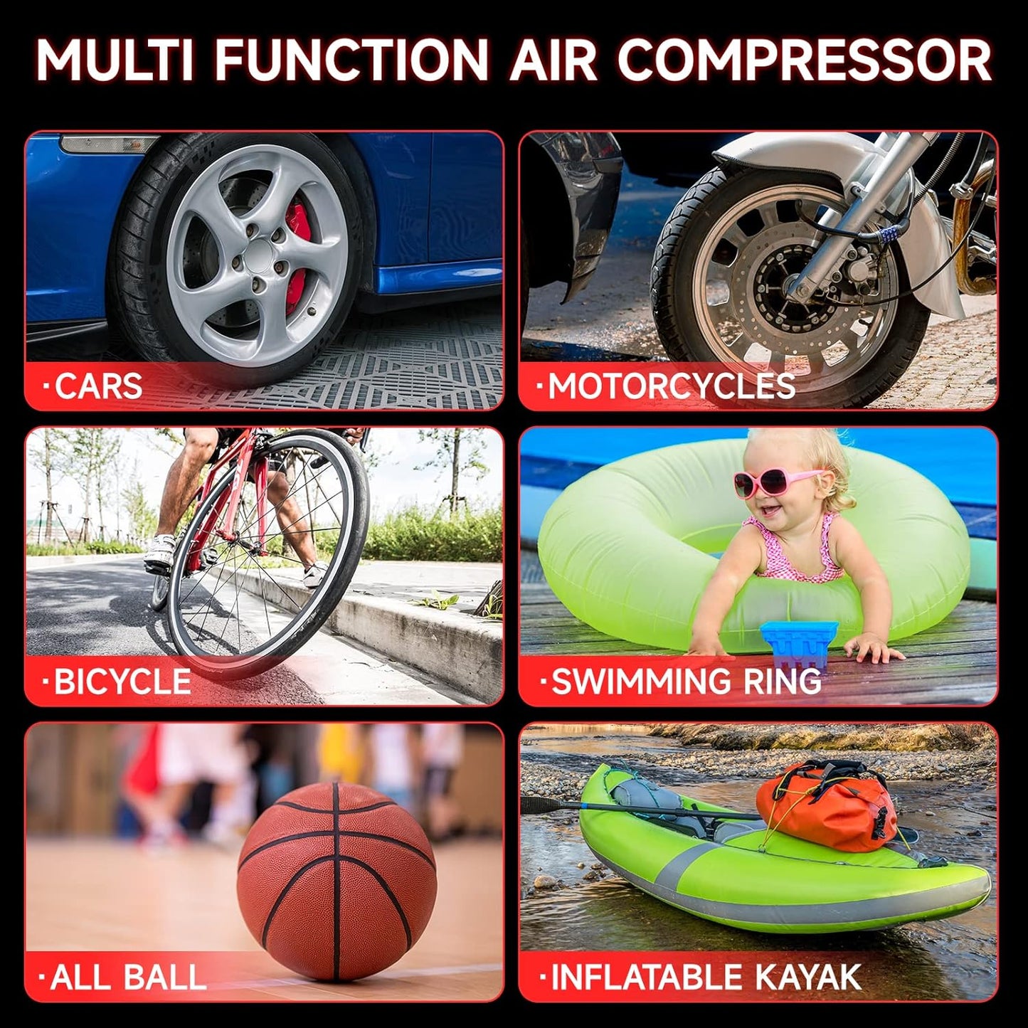 Car Battery Jump Starter with Air Compressor Portable Tire Inflator,260PSI 1000Amp Battery Booster Jumper Box(Up to 5L Gas or 5L Diesel) Power Station 12V DC Outlet USB Port,LED Light