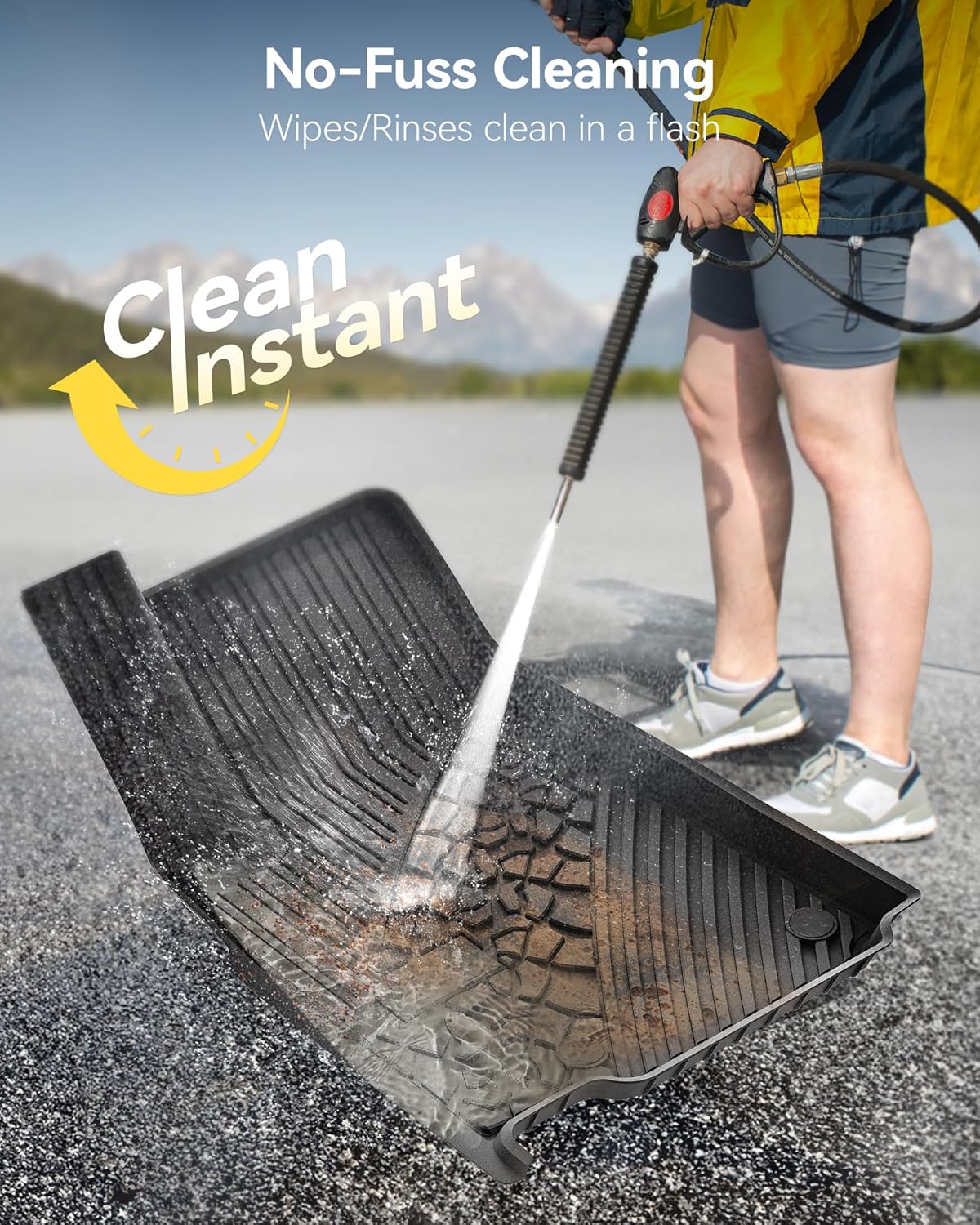 3W Floor Mats Fit for 2022-2025 Jeep Grand Cherokee (Non L or WK) TPE All Weather Custom Fit Floor Liner 1st and 2nd Row Full Set Car Mats, Black