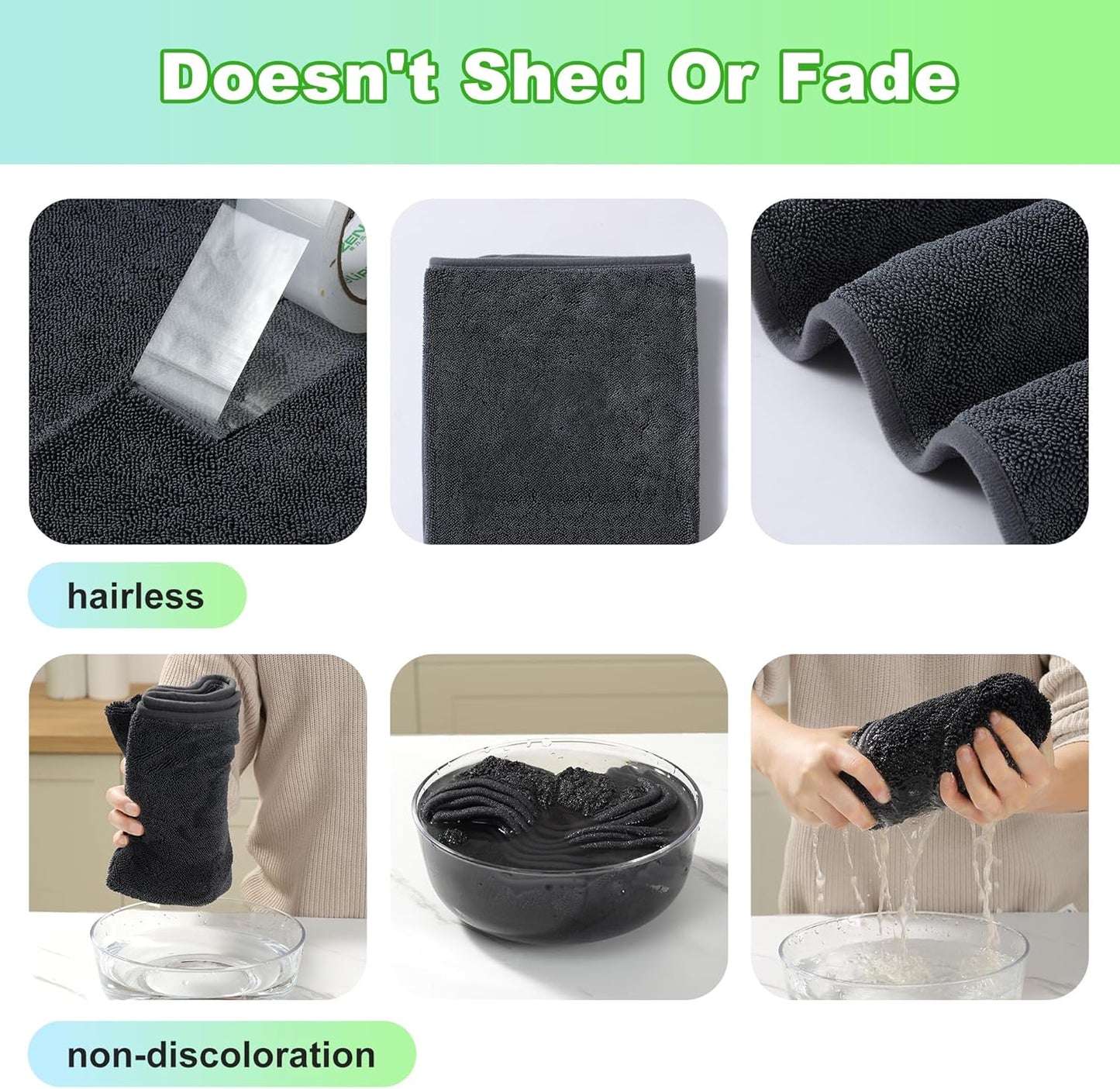 JOYMOOP Microfiber Towels for Cars, 2 Pack 35.4" x 23.6" Car Drying Towel, Dark Gray Reusable Car Towel, Quick Drying Car Microfiber Cleaning Cloth for RVs, SUVs, Trucks