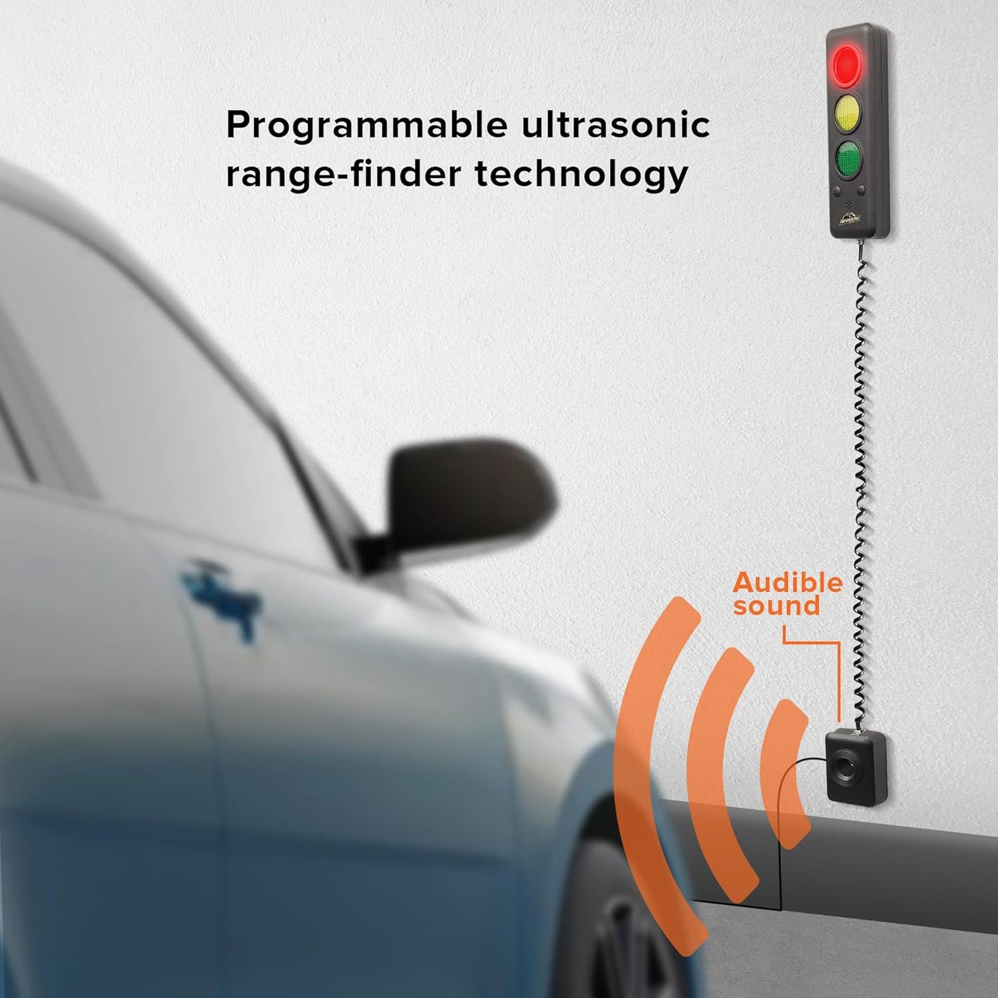 Armor All Advanced Garage Parking Aid with LED Light, Garage Parking Sensor with Color Changing Distance Indicator, Parking Sensor and Garage Stop Light Parking Aid for Safe Parking