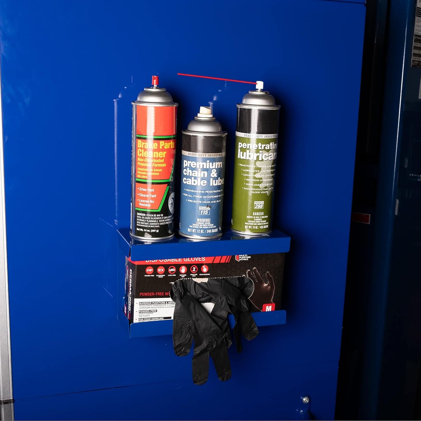 OEMTOOLS 23124 Blue Magnetic Glove Dispenser, Disposable Gloves Box Holder, Magnetic Glove Box Holder for Wall Mount