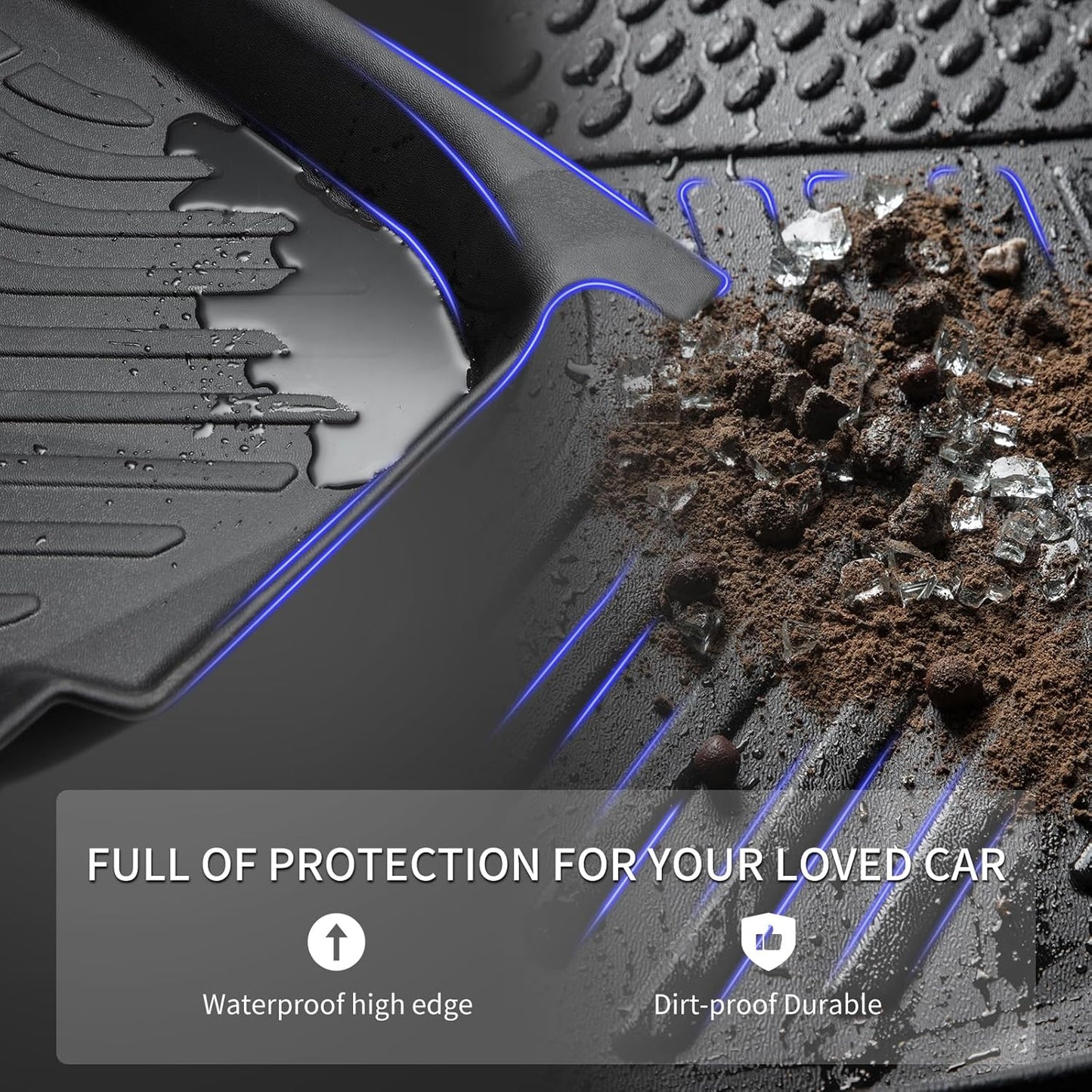 KELCSEECS Floor Mats Custom for Q7/SQ7 2025 2024-2020 Car Mats Custom for Q7 Automotive All Weather Floor Liners Front& Rear& 3rd Row Full Set Accessories