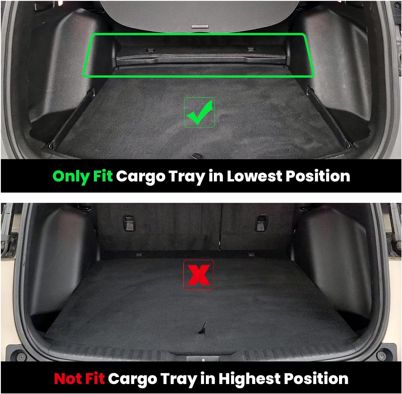 LASFIT Floor Mats & Trunk Mat for Honda CR-V 2017-2022 (NOT for Hybrid), All Weather Protection TPE Floor Liners 1st & 2nd Row & Cargo Mat in Lower Position Full Set, Black