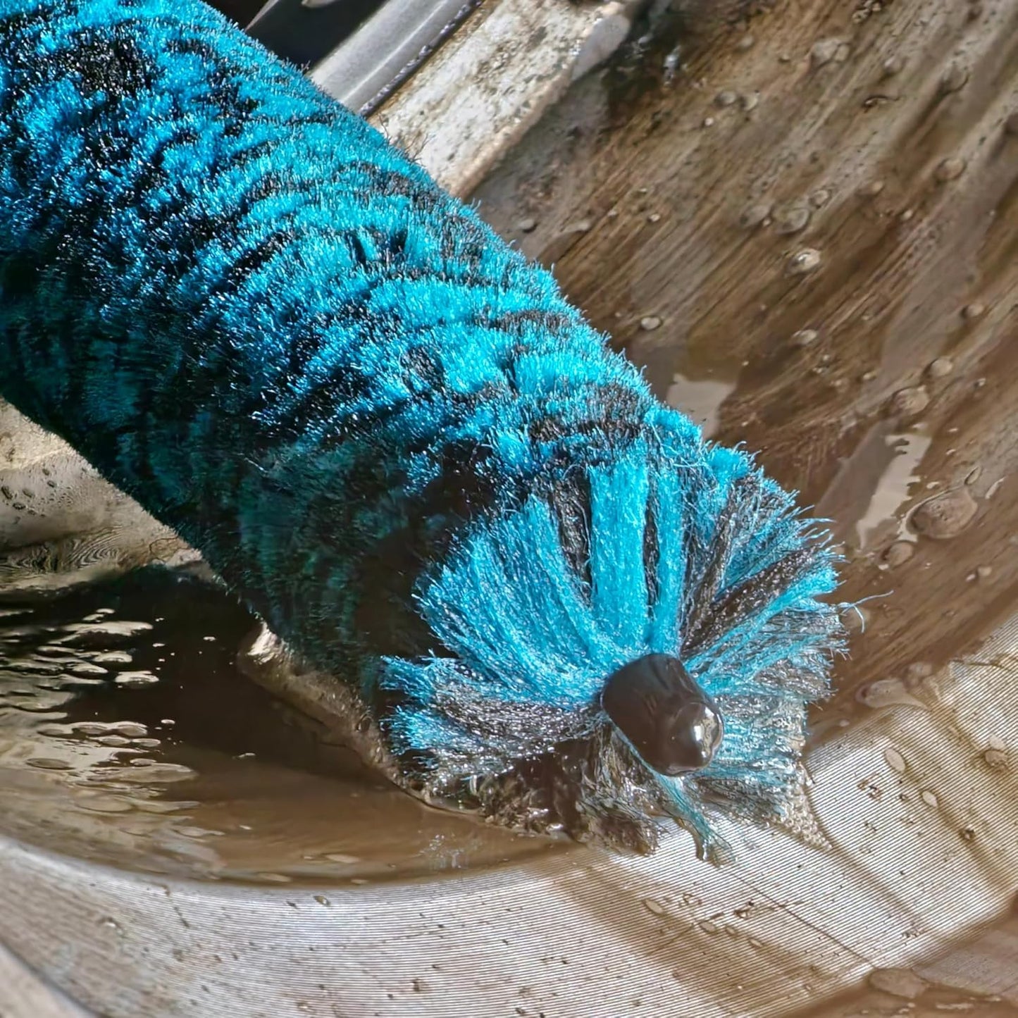 PRO Choice 4 Pack Long Handle Wheel Brush Kit for Cleaning Wheel and Tire- 2X Soft Wheel Cleaning Brush, Detailing Brush and Stiff Tire Brush