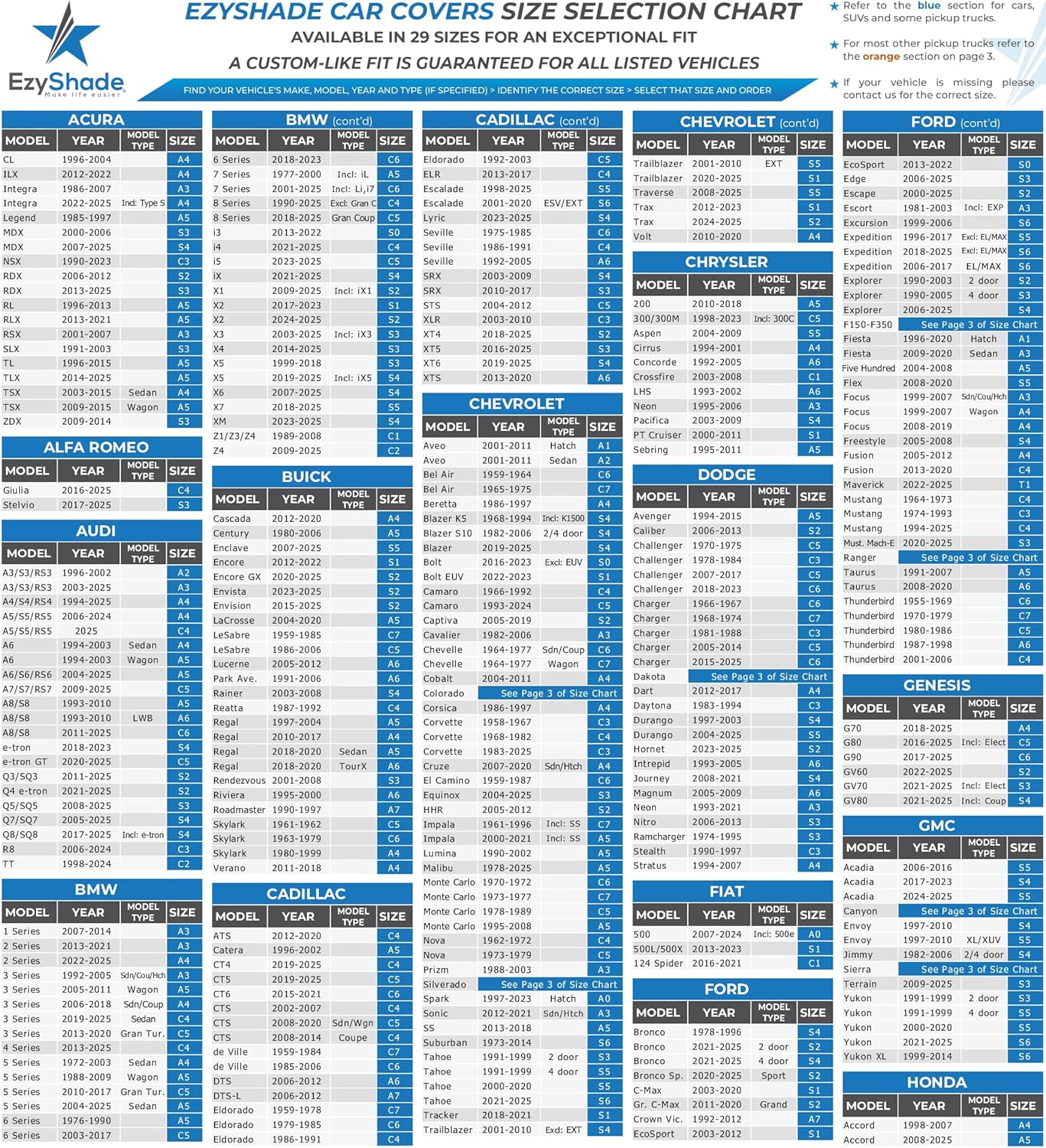 EzyShade 10-Layer Waterproof Sports Car Cover. See Vehicle Size-Chart for Accurate Fit. All Weather Full Outdoor Covers. Porsche Z4 370Z BRZ 86 TT Classic Cars Sun Snow Rain. Size C2 (See SizeChart)