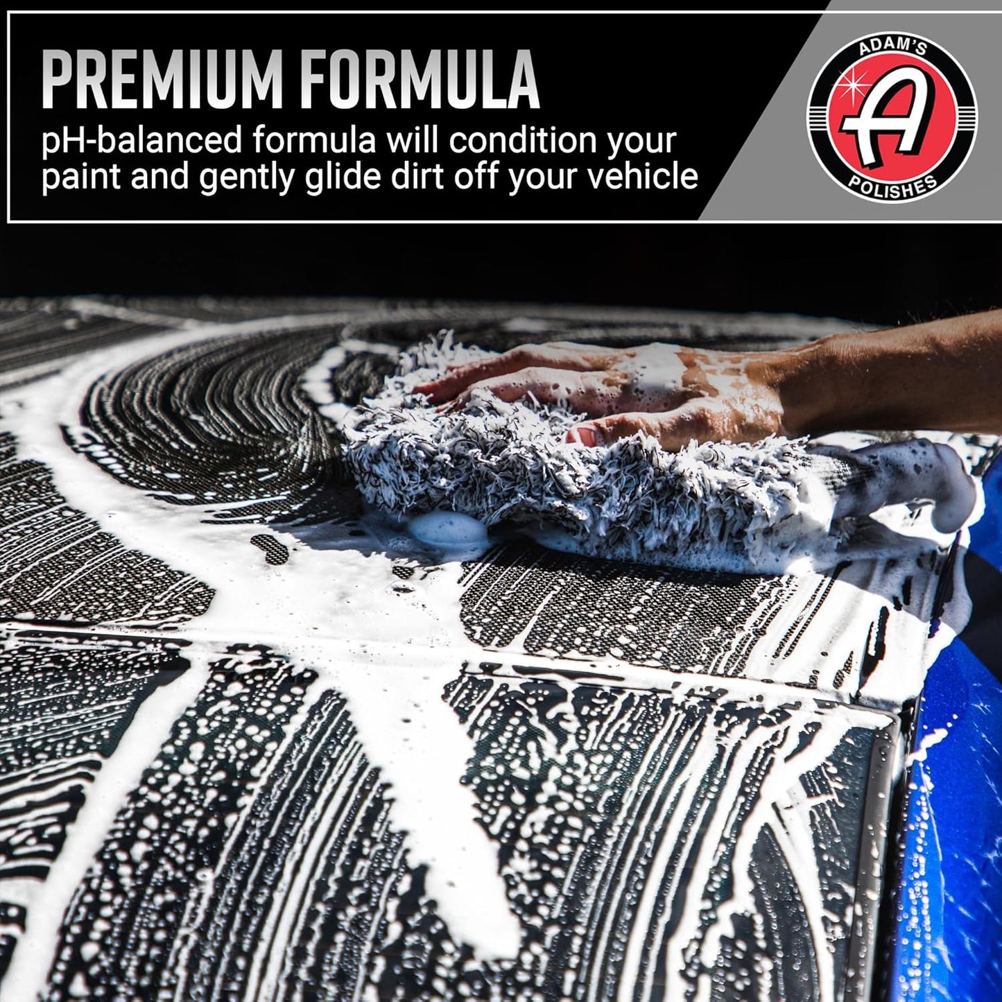 Adam's Car Shampoo (5 Gallon) - pH Best Biodegradable Car Wash Soap for Foam Cannon, Spray Gun or Bucket - High Foam, Scratch-Free Auto Detailing for Cars, Trucks, RVs & Motorcycles