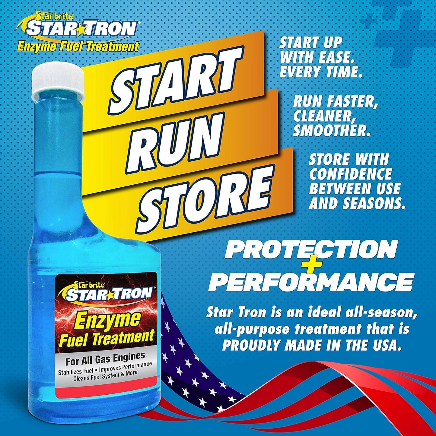 Star Tron Enzyme Fuel Treatment Concentrate, 16 Fl. Oz. – Treats up to 256 Gallons – Rejuvenate & Stabilize Old Gasoline, Cure Ethanol Problems, Improve MPG, Reduce Emissions, Increase Horsepower