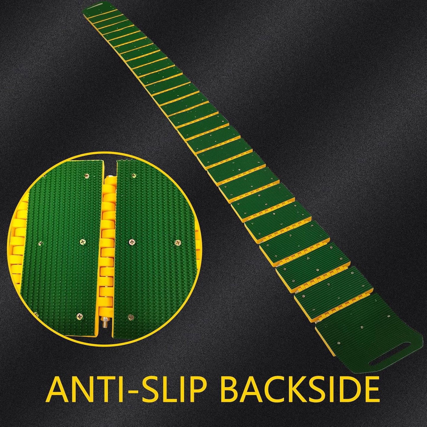 10ft Portable Speed Bump Plastic Humps with Slow Down Sign for Road Neighborhood Garage Parking Driveway