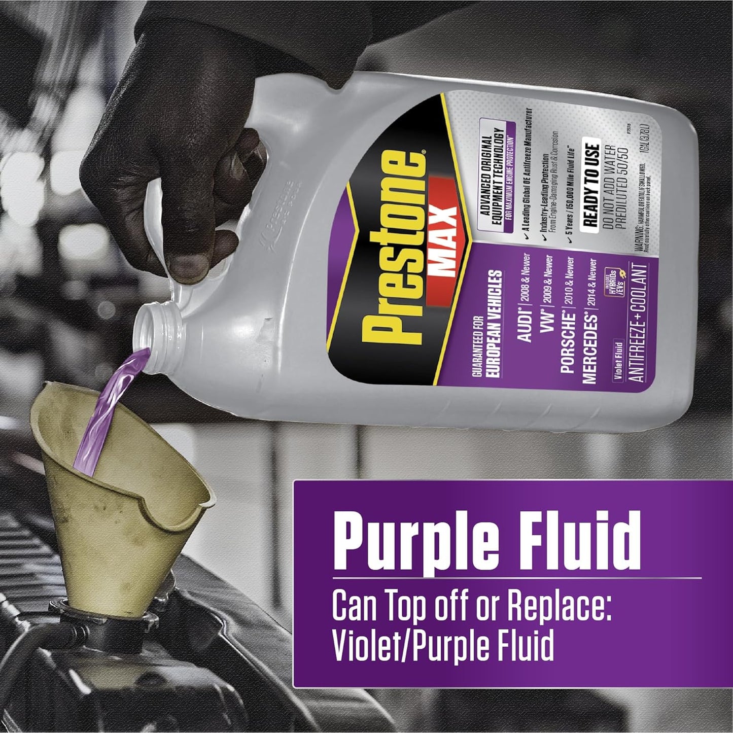 Prestone MAX Euro Violet 50/50 Antifreeze Automotive Coolant, Pack of One