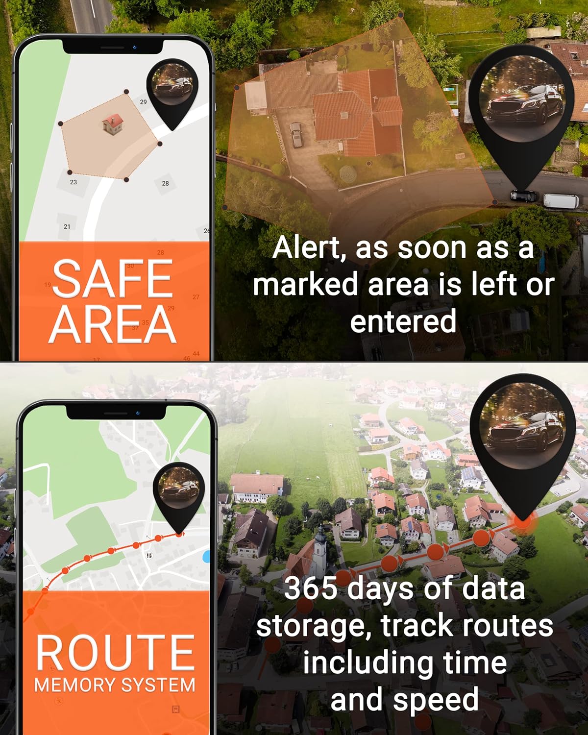 PAJ GPS OBD GPS Tracker 4G LTE, Fleet GPS Tracker, Real Time Tracking Device for Trucks & Transporters, Car Tracking with Alarm Notifications on Location, Speed Monitoring, Permanent Battery via OBD2