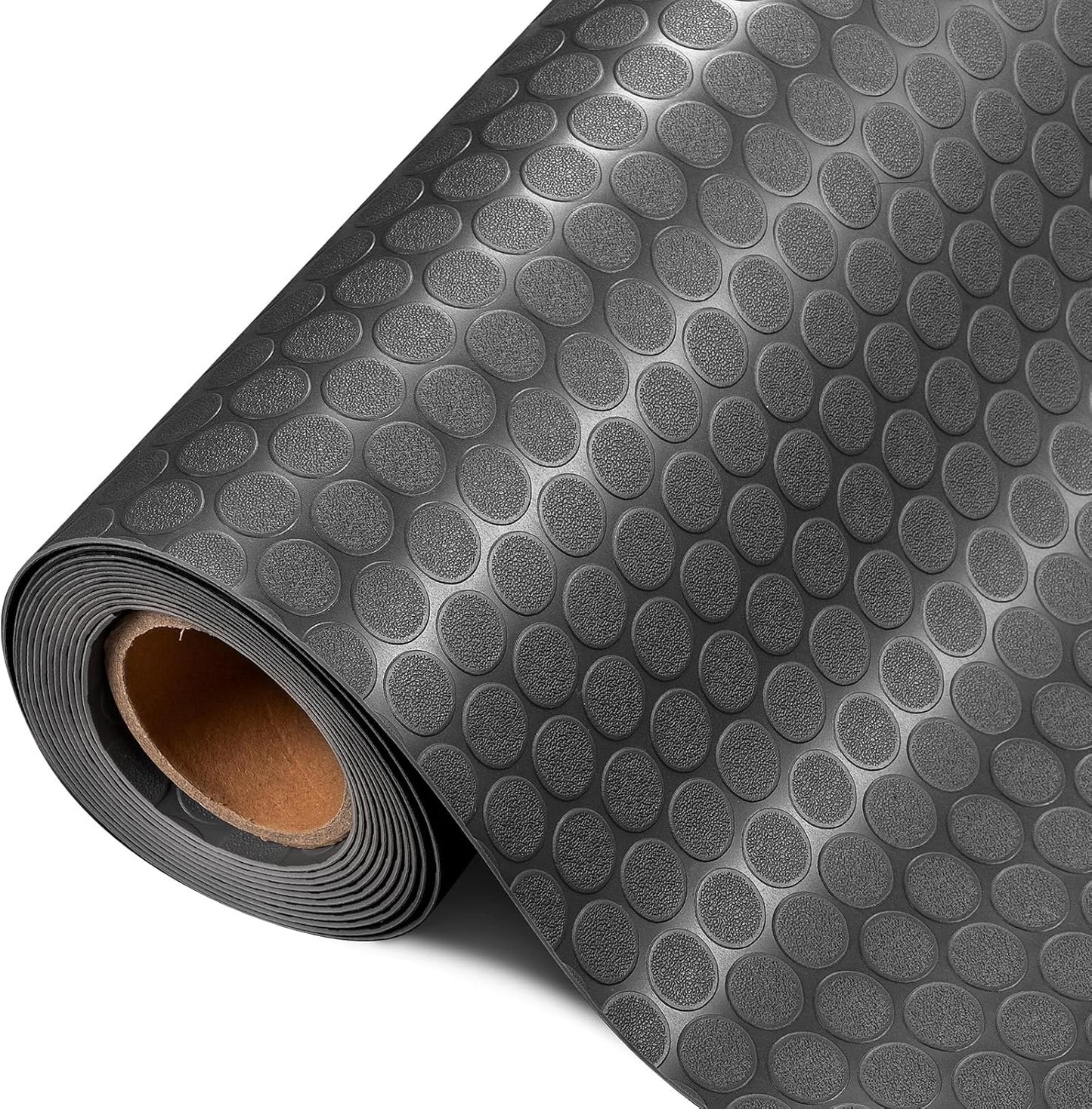 TUFFIOM 7.5 x 17 FT Garage Floor Mat, Thickened Coin Plate PVC Garage Mats Flooring Roll for Under Car, Garage Car Parking Mats for Compact SUVS, Sports Car