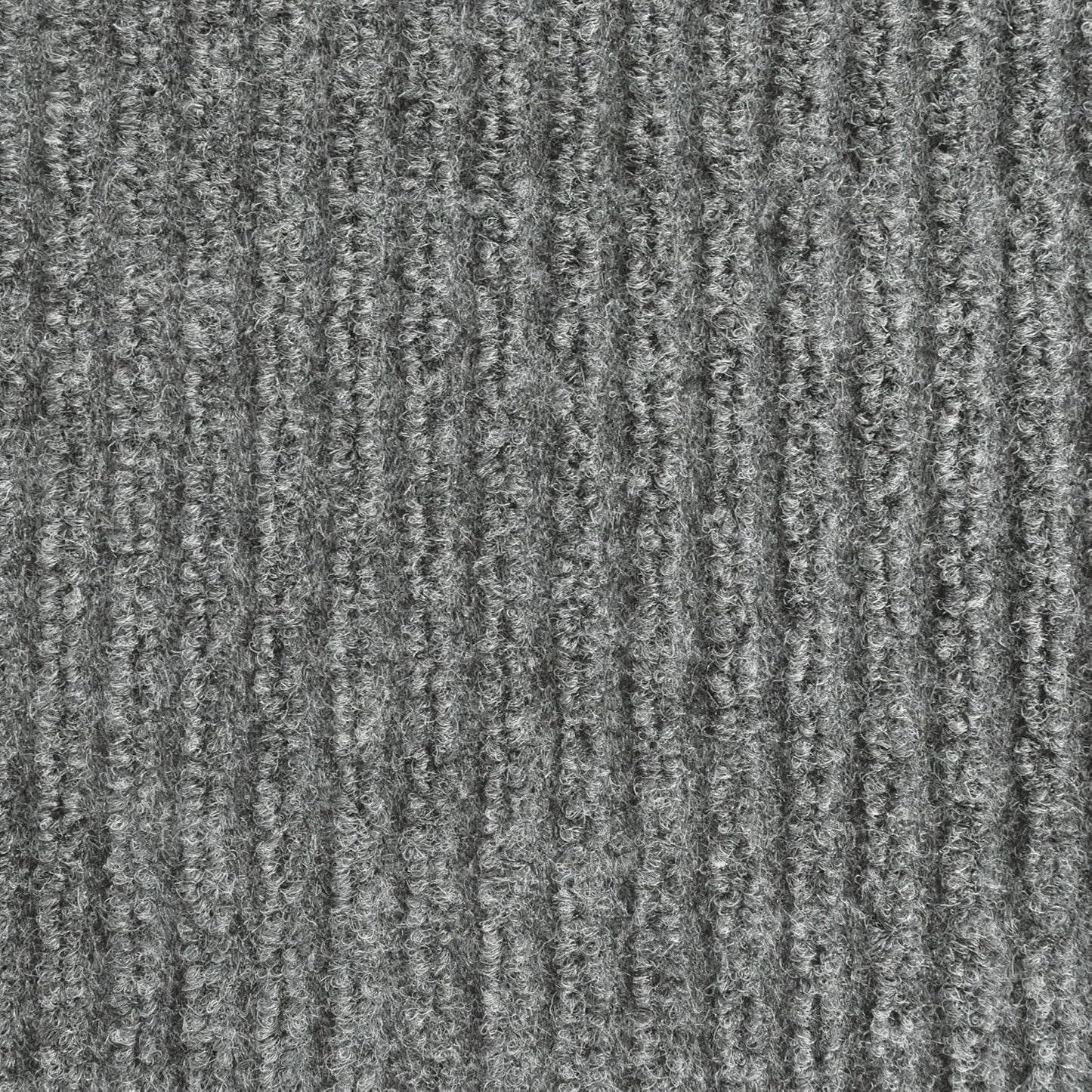 iCustomRug Spartan Weather Warrior Indoor/Outdoor Utility Ribbed Carpet Runner with Non-Slip Thermoplastic Rubber Backing, 3ft X 50ft in Grey