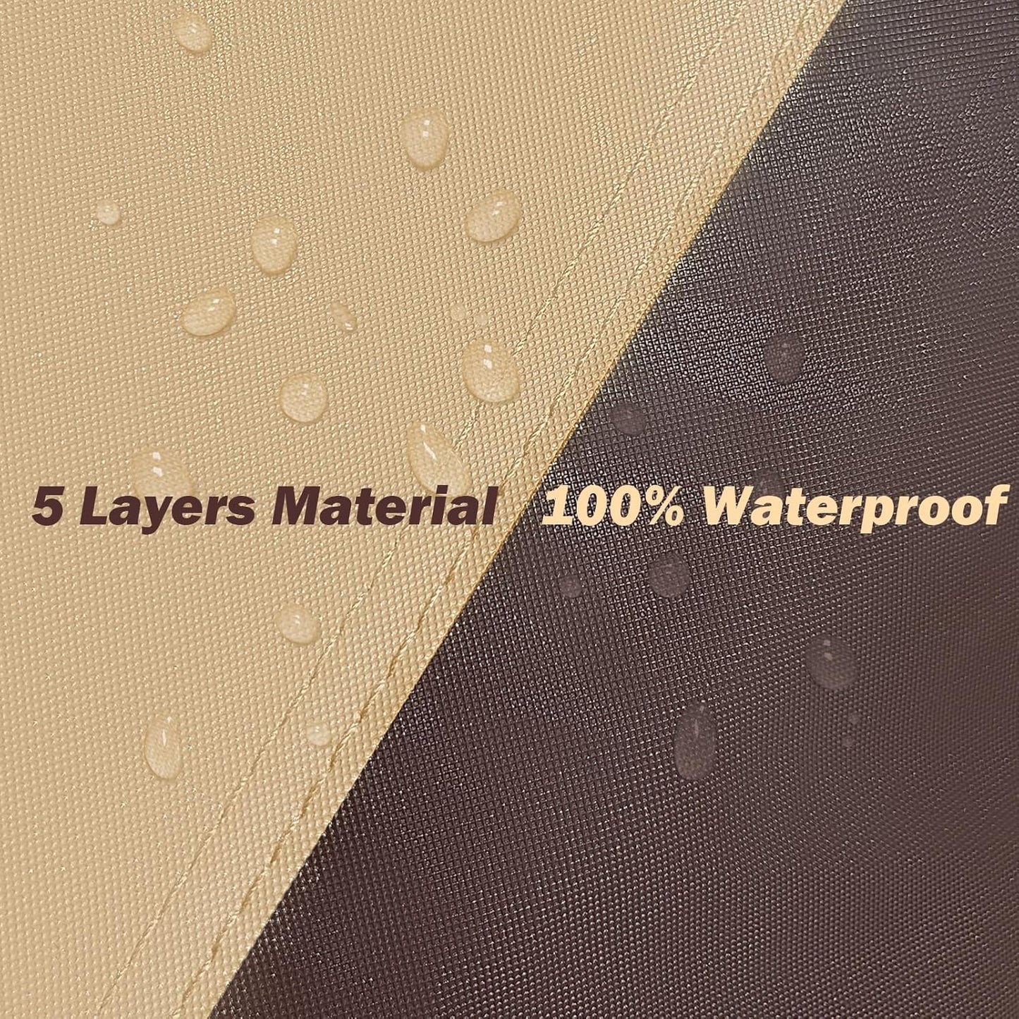 Silverado Car Cover Waterproof All Weather Compatible with Silverado, Outdoor Anti-UV Sun Rain Protection Truck Cover(Camel with Brown)