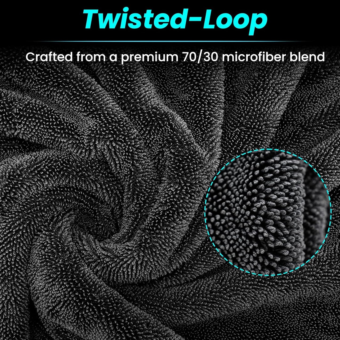 2 Pack 1300 GSM Car Drying Towel,Double-Sided Microfiber Towels for Cars(36" x 24"),Extra Large Ultra Absorbent,Without Residual Lint,Scratches or Water Spots