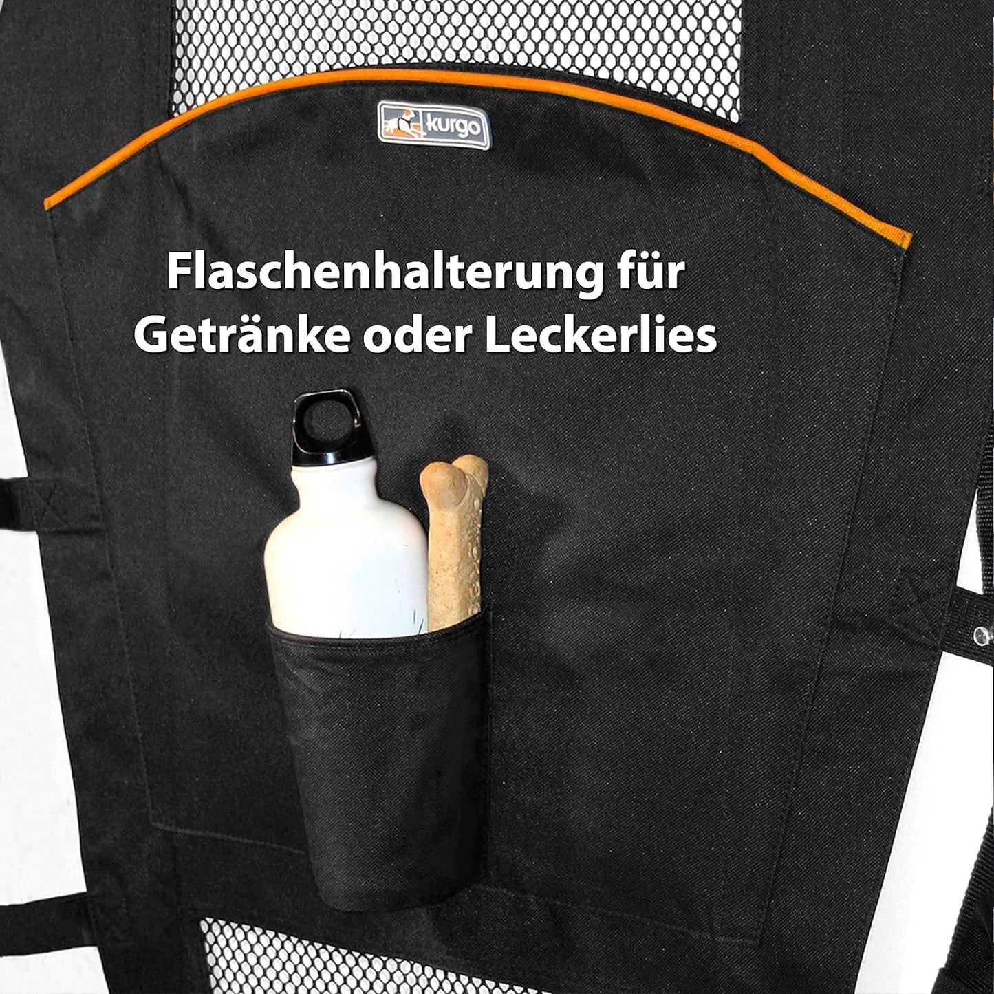 Kurgo Backseat Dog Barrier for Cars & SUV, Automotive Pet Barrier, Backseat Barrier for Dogs, Reduce Distractions While Driving, Mesh Opening, Easy Installation, Storage Pockets, Universal Fit