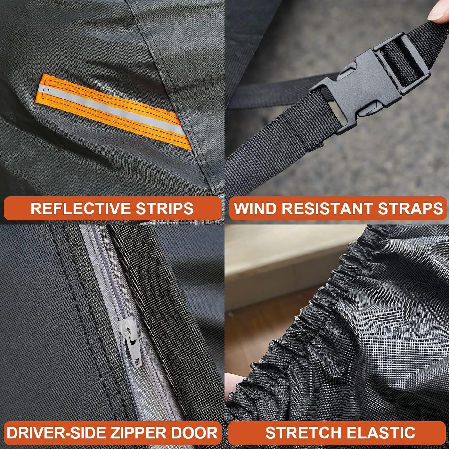 Kayme 7 Layers SUV Car Cover Custom Fit for Ford Edge (2015-2025) Waterproof All Weather for Automobiles, Outdoor Full Cover Rain Sun UV Protection.Black